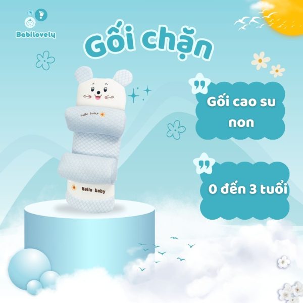 Gối chặn cao su non Babilovely cao cấp cho bé