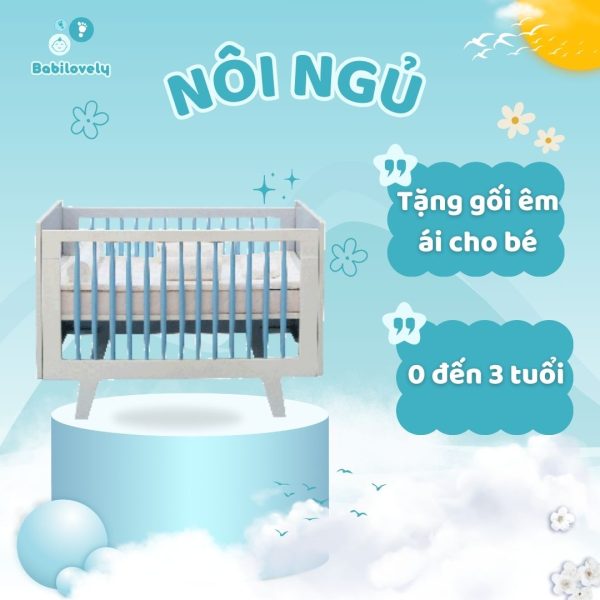 Nôi ngủ gỗ cao cấp cho bé