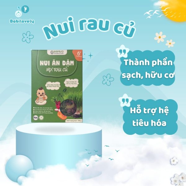 Nui ăn dặm mix rau củ Anpaso 150g